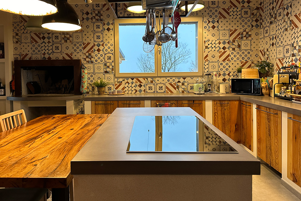 GFRC concrete kitchen island top